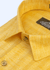 Linen Cotton Khadi Shed Two Tone Yellow Gold Colour