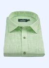 Pure Linen Pista Colour Men's Shirt