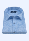 Pure Linen Cotton Khadi Blue Men's Shirt