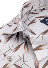 Linen Digital Star Print Cream with Brown Color Men’s Shirt