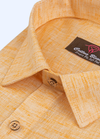 Linen Cotton Dual Tone Mango Color For Men's Shirts