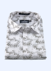 Linen Print White Bess With Grey Hosttouch Print
