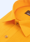 Pure Linen Mango Gold Color For Men's Shirts