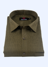Pure Linen Mehndi Colour Men's Shirts