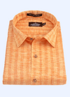 Linen Cotton Khadi Shed Two Tone Orange Colour