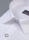 Pure White Cotton Lossy Line Shirts For Men's