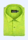 Linen Cotton Dual Tone Parrot Color For Men's Shirts