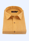 Pure Linen Gold Colour Men's Shirts