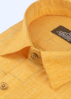 Pure Cotton Two Tone Mango Colour Shirt