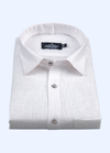 Pure Linen Half White Men's Shirt