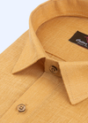 Pure Linen Gold Colour Men's Shirts