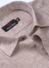 Linen Cotton Dual Tone Mustard Color For Men's Shirts