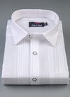 Pure White Cotton Simsim Laining Shirts For Men's