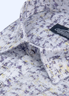 Linen Digital Print White With Wine Multicolou Print Men's Shirt