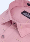Pure Cotton Butta Pink Colour Mens Shirts