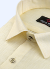 100% Cotton Matty Cloth Light Lemon Color Men's Shirts