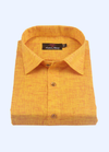 Linen Cotton Dual Tone Gold Orange Color For Men's Shirts