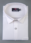Pure White Cotton Self Amsler Shirts For Men's