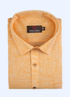 Linen Cotton Dual Tone Mango Color For Men's Shirts