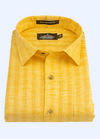 Linen Cotton Khadi Shed Two Tone Yellow Gold Colour