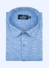 Pure Linen Cotton Khadi Blue Men's Shirt