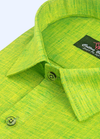 Linen Cotton Dual Tone Parrot Color For Men's Shirts