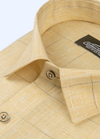 Pure Cotton Two Tone light Lemon Shirt