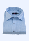 100% Cotton Matty Cloth Light Sky Color Men's Shirts