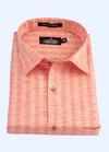 Linen Cotton Khadi Shed Two Tone Pink Colour