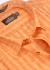 Linen Cotton Khadi Shed Two Tone Orange Colour