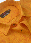 Linen Cotton Dual Tone Gold Orange Color For Men's Shirts
