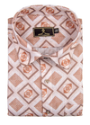 Linen Digital Jacksons Print Peach with Maroon Color Men’s Shirt