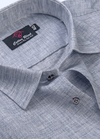Linen Cotton Dual Tone Grey Color For Men's Shirts
