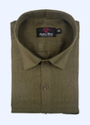 Pure Linen Mehndi Colour Men's Shirts