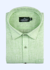 Pure Linen Pista Colour Men's Shirt