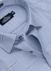Pure cotton butta light blue colour mens shirts.