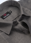 Pure Linen Grey Colour Men's Shirts