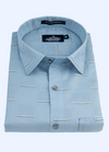 Pure Cotton Butta Ice Blue Colour Mens Shirts