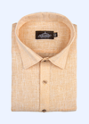 Pure Linen Light Orange Colour Mens Shirt