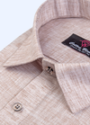 Linen Cotton Dual Tone Mustard Color For Men's Shirts