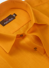 Pure Linen Mango Gold Color For Men's Shirts