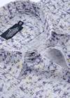 Linen Digital Print White With Wine Multicolou Print Men's Shirt