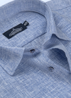 Pure Linen light Blue Colour Men's Shirt