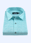 Pure Linen Cotton Khadi Shed Sky Blue Colour Shirt