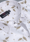 Linen Turkey White with Mehndi flower Print xx2 Mens Shirt