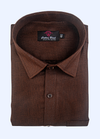 Pure Linen Brown Dark Colour Men's Shirts