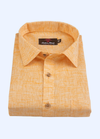 Linen Cotton Dual Tone Mango Color For Men's Shirts