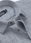 Pure Linen dark grey. Colour Mens Shirt