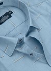 Pure Cotton Butta Ice Blue Colour Mens Shirts