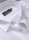 Pure White Cotton Simsim Laining Shirts For Men's